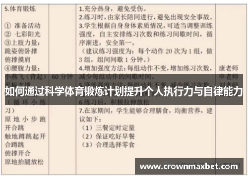 如何通过科学体育锻炼计划提升个人执行力与自律能力